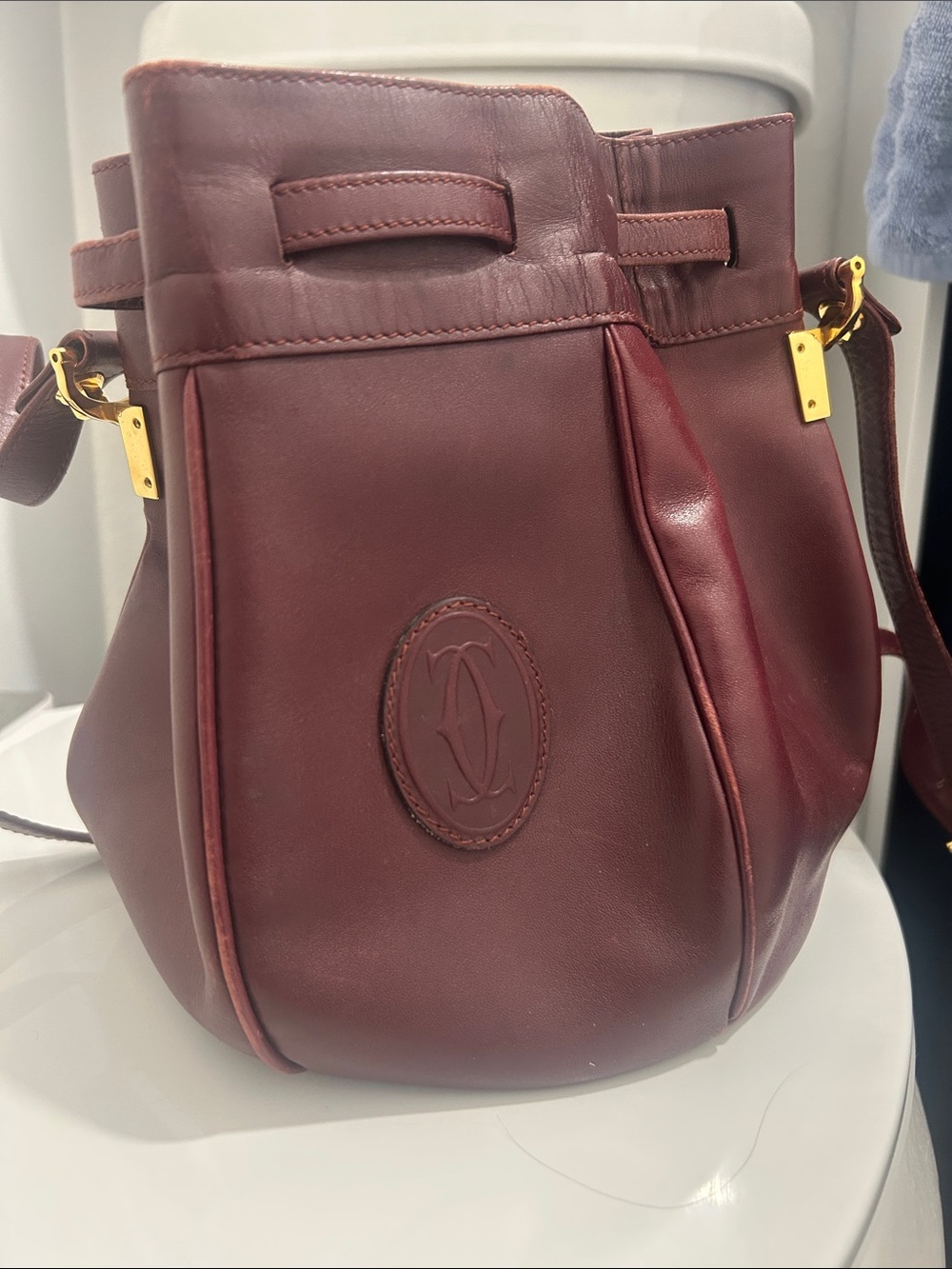 Cartier Shoulder Bag Leather Purse